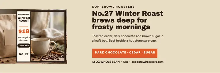 Copperowl winter roast coffee header template