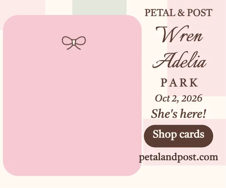 Wren birth announcement coquette ad: baby announcement ad template