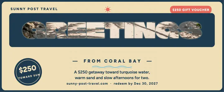 Coral Bay Greetings template