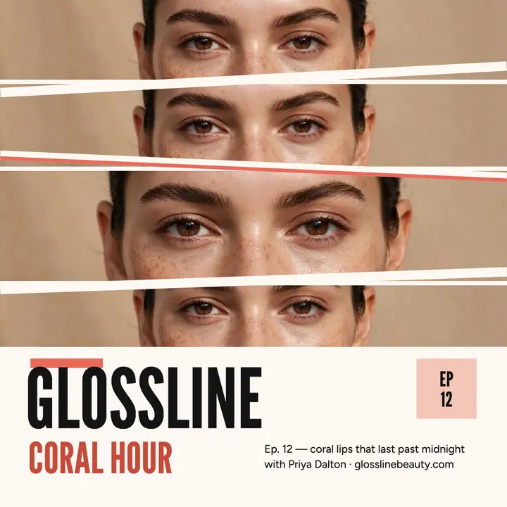 Glossline coral hour shard podcast cover template
