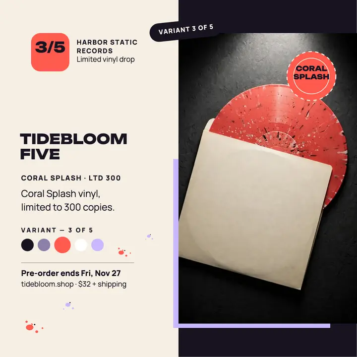 Harbor Static Coral Splash vinyl drop template