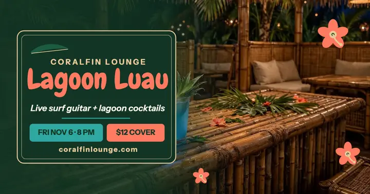 Coralfin lagoon luau night post template