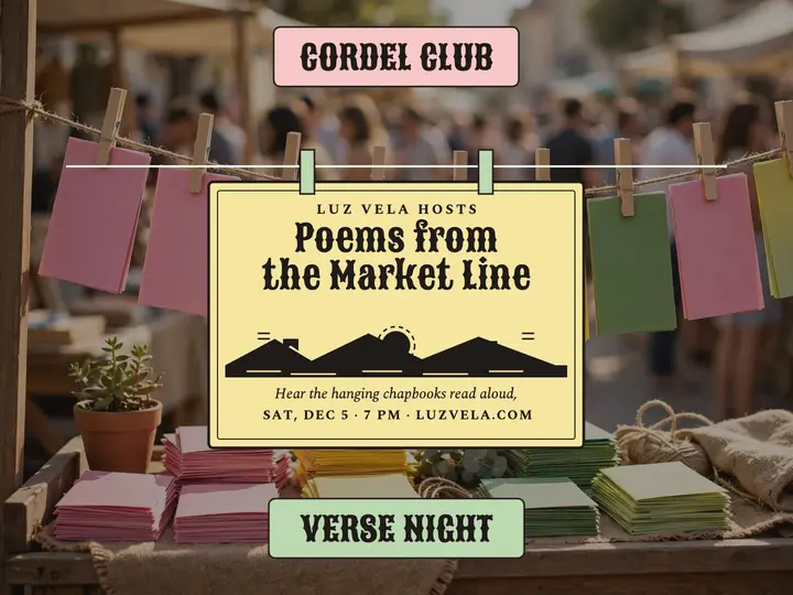 Cordel Club verse night slide template