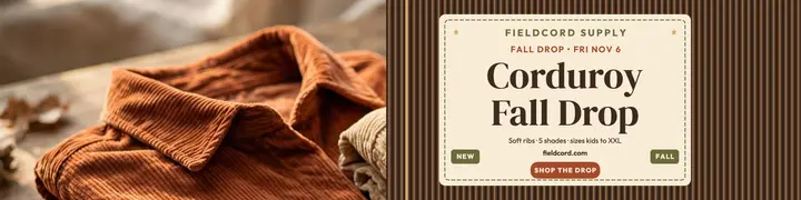 Fieldcord corduroy fall drop banner: corduroy fall drop banner template
