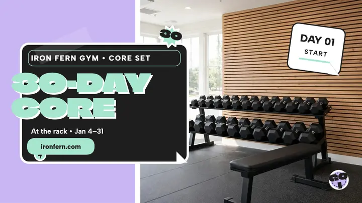 Iron Fern 30-day core sticker thumbnail template
