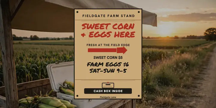 Fieldgate corn eggs honor box post template