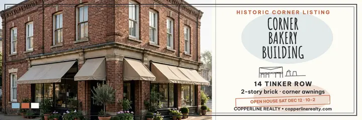 Corner bakery building sketch header template