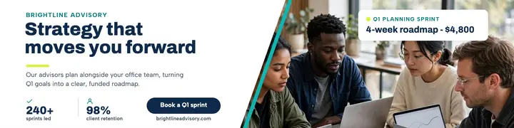 Brightline Advisory consulting banner template