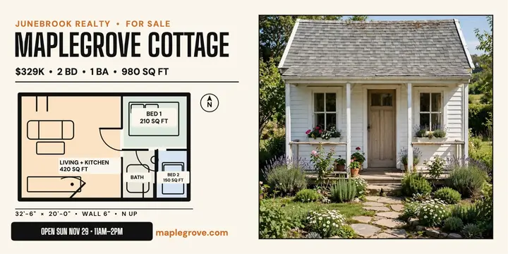 Maplegrove Cottage floor plan post template