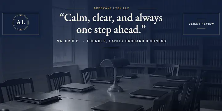 Ardevane Lysk client review, counsel serif template