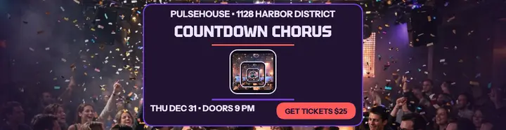 Countdown Chorus NYE billboard at Pulsehouse template