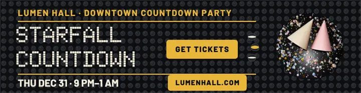 Starfall Countdown flip-dot billboard: new year countdown billboard template