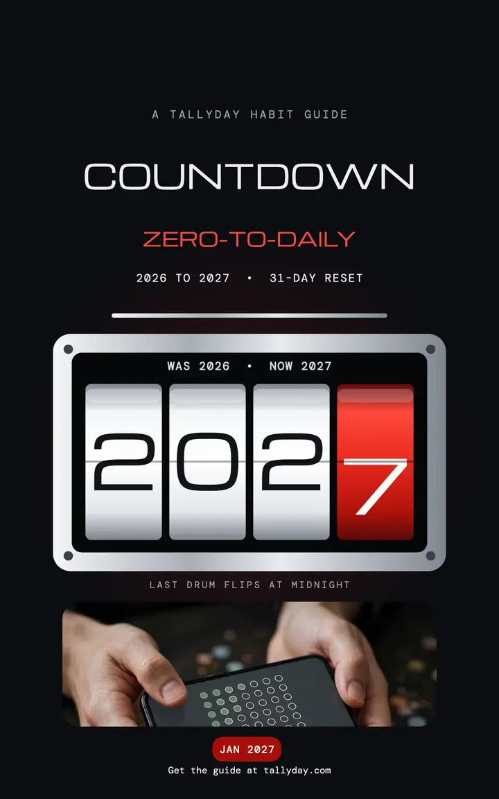 Tallyday zero-to-daily countdown ebook: habit countdown ebook cover template