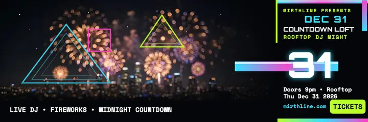 Countdown Loft New Year rooftop header template