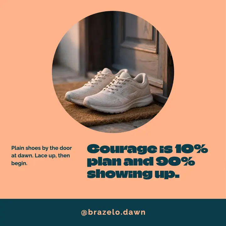 Courage is showing up quote post template