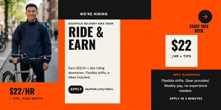 Dashfolk bike crew hiring post template