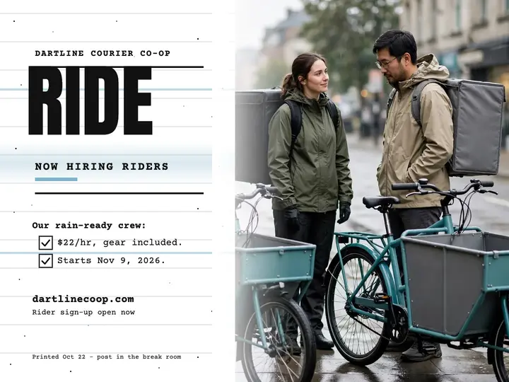 Dartline courier crew hiring slide template