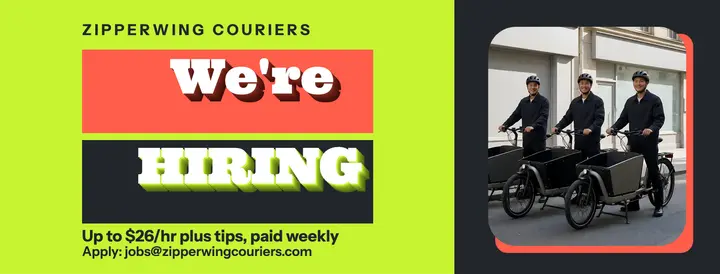 Zipperwing Couriers hiring cover, extruded block type: hiring facebook cover template