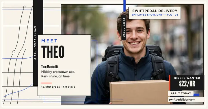 Swiftpedal courier spotlight hiring post template