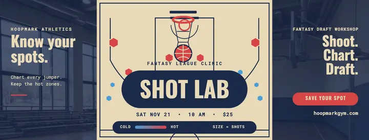 Hoopmark Shot Lab chart cover: gym shot chart cover template