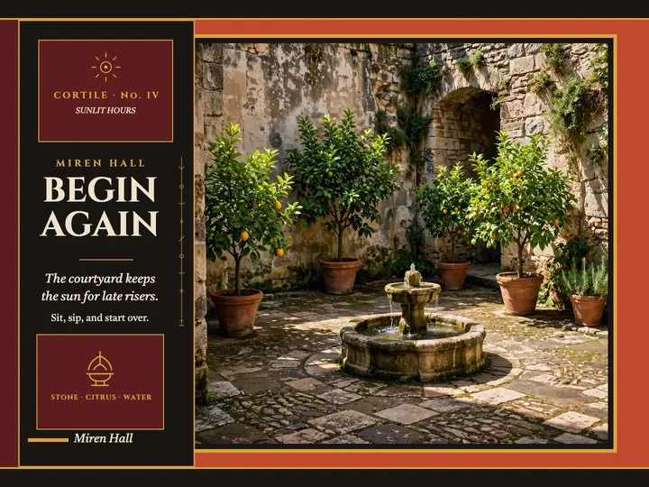 Begin again courtyard quote slide: courtyard quote slide template