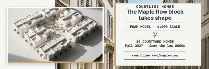 Maple Row courtyard model x-header template