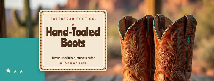 Saltcedar Boot Co. hand-tooled boots cover template