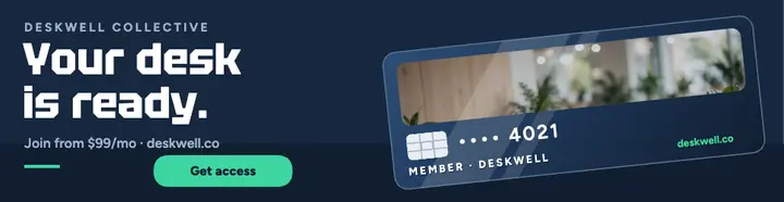 Deskwell Collective member card billboard template