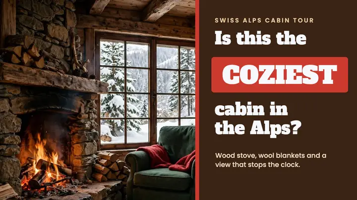 Coziest cabin in the Alps template