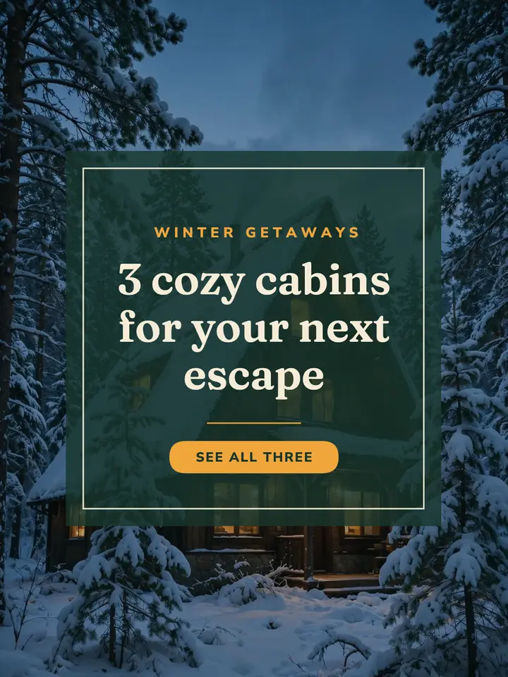 3 cozy cabins template
