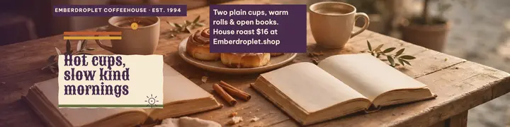 Emberdroplet coffeehouse banner template