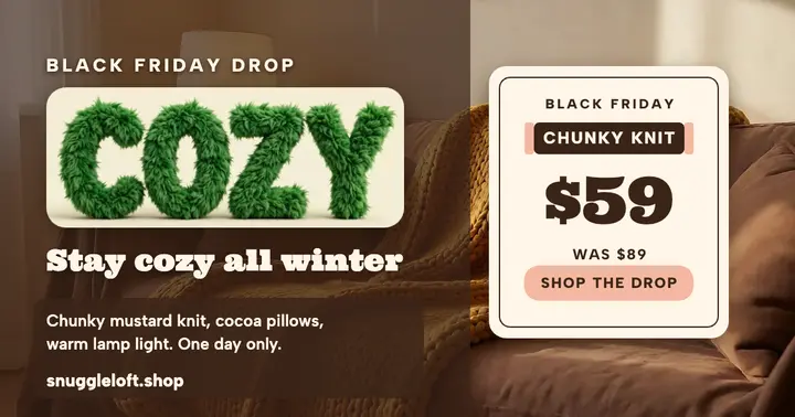 Snuggleloft Black Friday cozy blanket post: black friday blanket sale post template