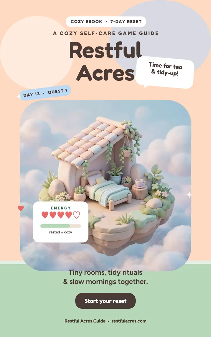 Restful Acres cozy game guide ebook template