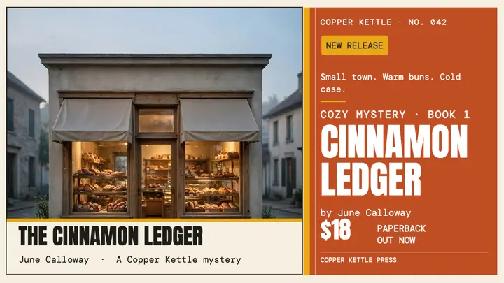 Cinnamon Ledger cozy mystery obi thumbnail template
