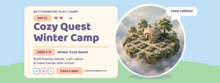 Buttonwood cozy quest camp cover template