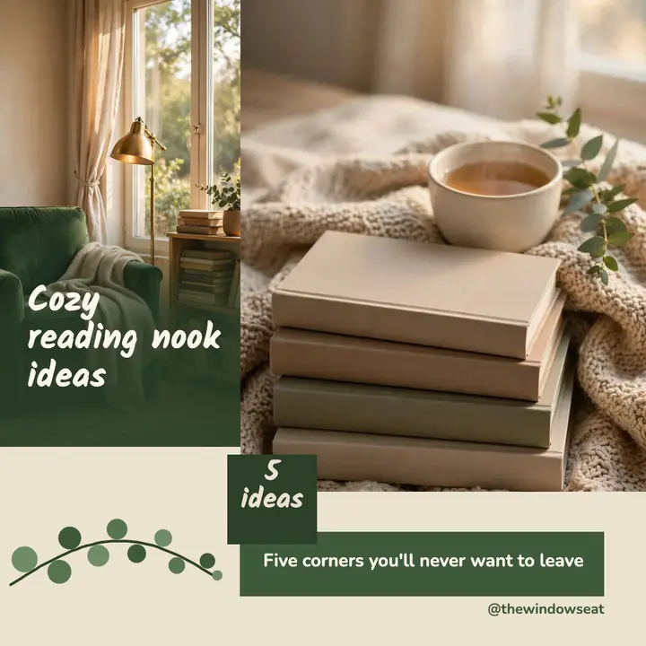 Cozy reading nook ideas post template