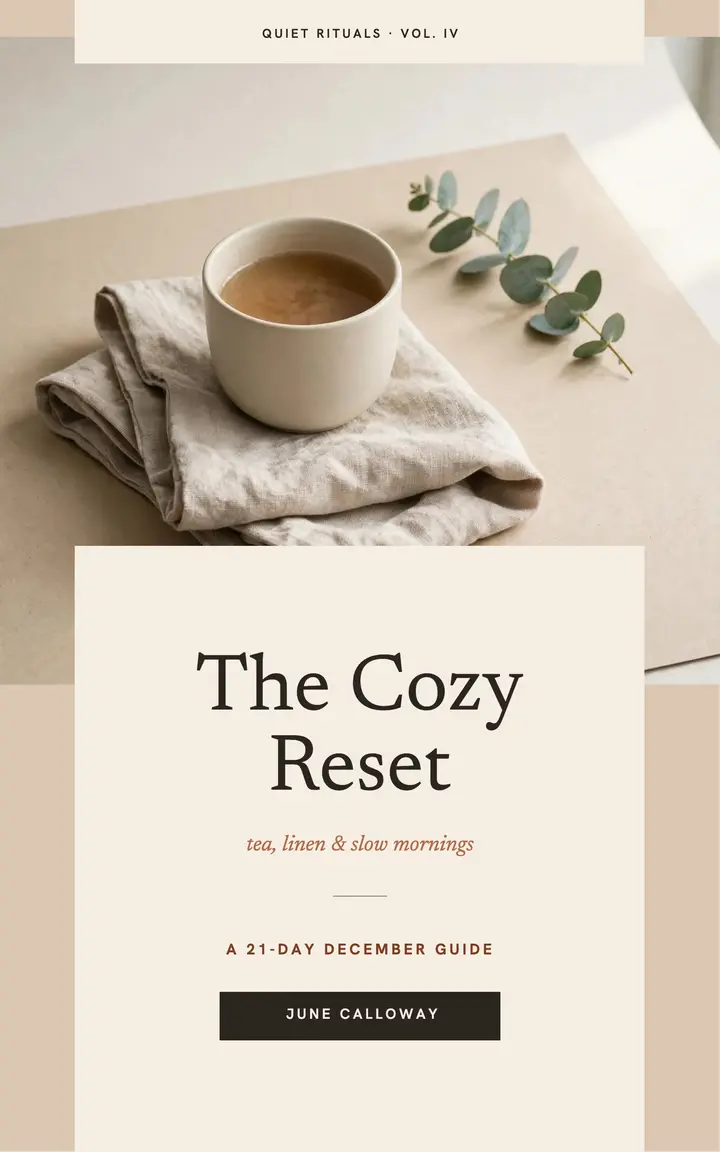The Cozy Reset December ebook cover template