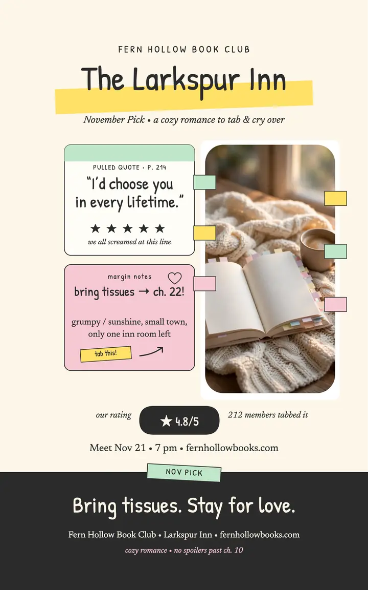 Fern Hollow cozy romance ebook cover template