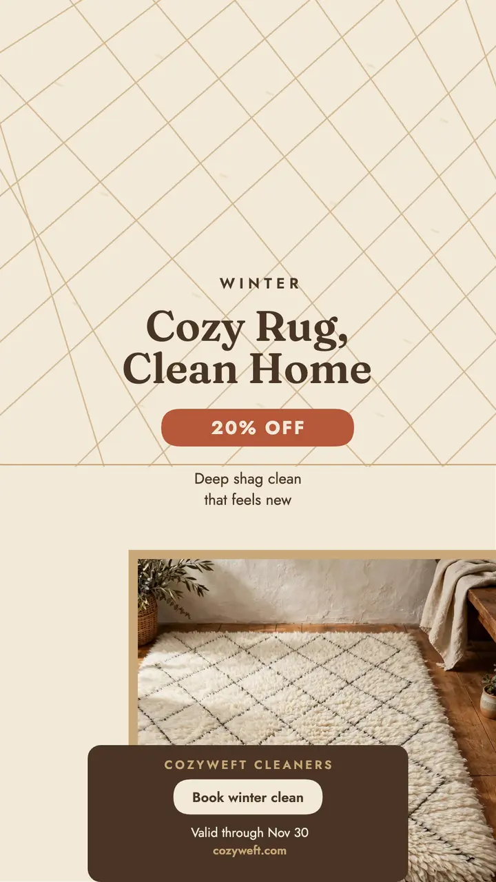 Cozyweft winter rug cleaning story template