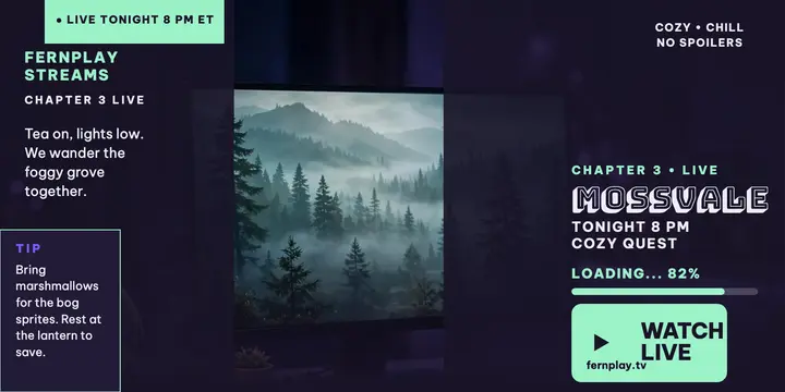 Fernplay cozy stream launch post template