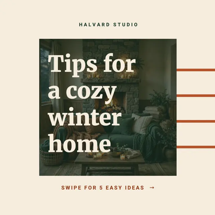 Cozy winter home tips post template