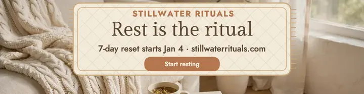 Stillwater cozy winter reset billboard template