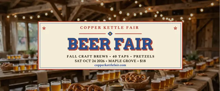 Copper Kettle Beer Fair ticket template