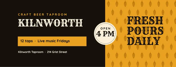 Craft beer taproom cover template