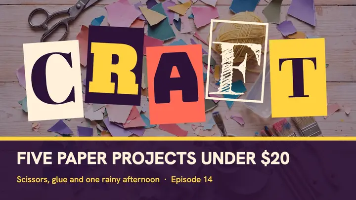 Paper craft type collage thumbnail template