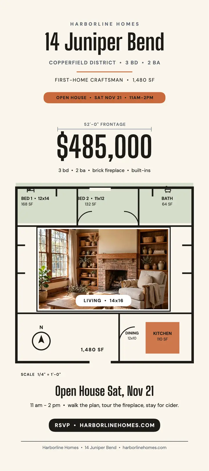 Craftsman bungalow open house floor plan rack template