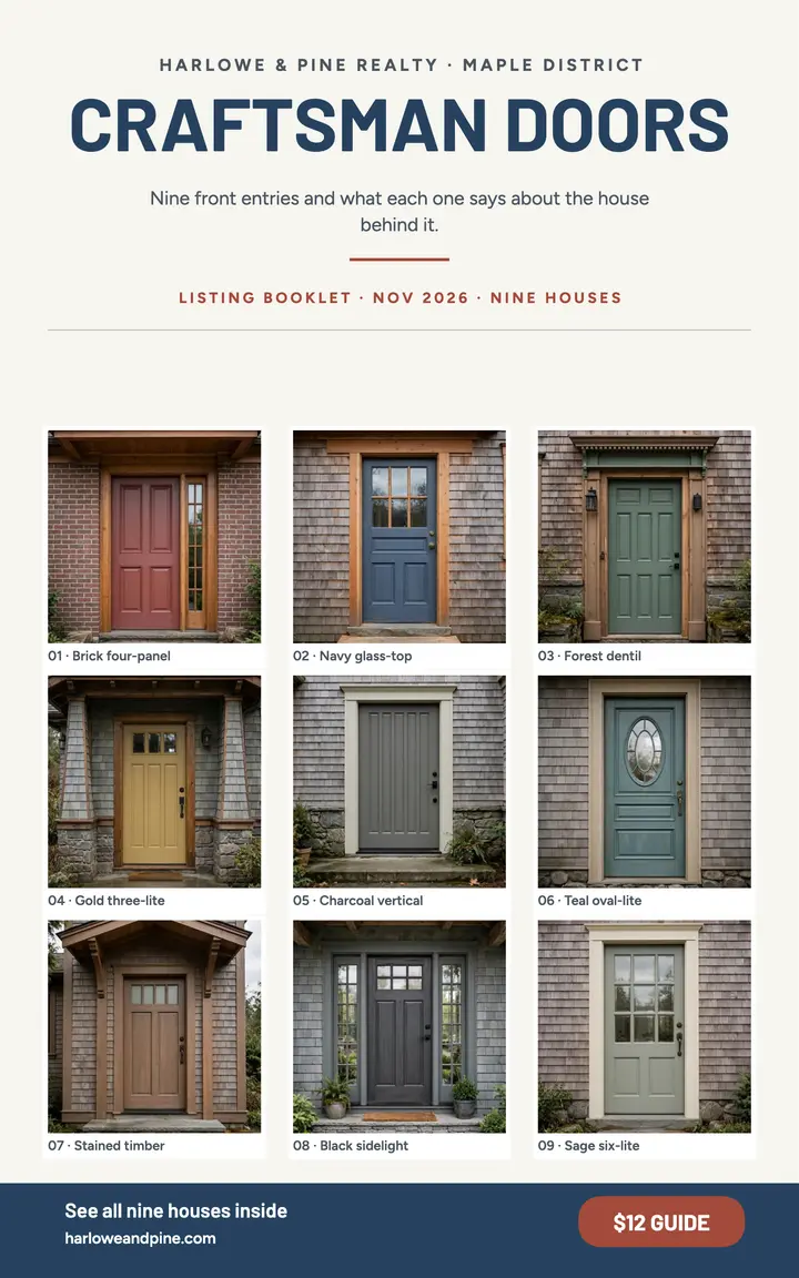 Harlowe and Pine craftsman doors guide template