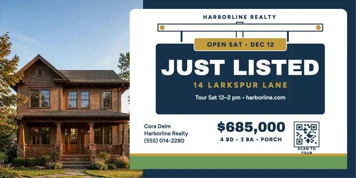 Harborline just listed craftsman post: just listed post template