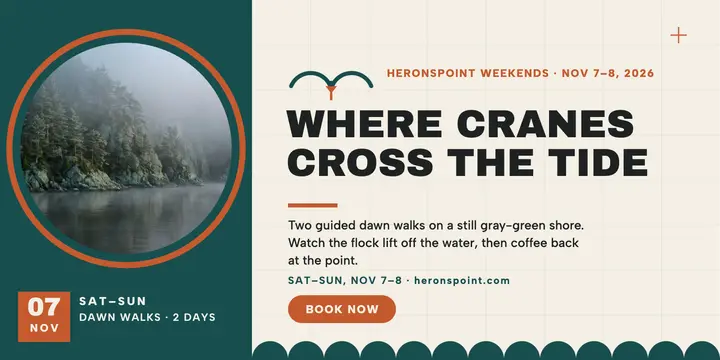 Heronspoint crane coast weekend post template
