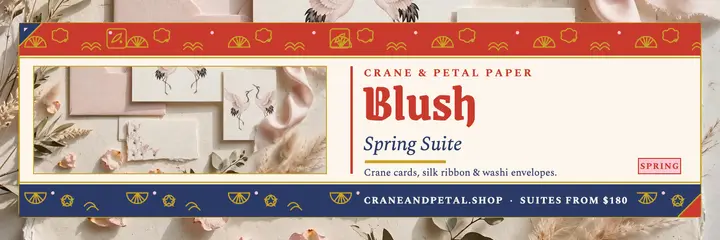 Crane and Petal blush suite header template